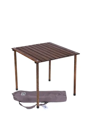 BAG THE JOY AHŞAP KATLANIR MASA SANDALYE SETİ – ANTRASİT – HARDAL -60*60*55