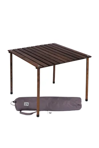 BAG THE JOY AHŞAP KATLANIR MASA SANDALYE SETİ – ANTRASİT – KİREMİT – 60*60*55cm