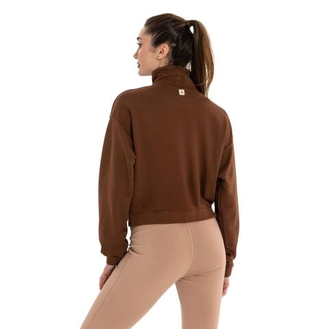 Inguz Dik Yaka Fermuarlı Sweatshirt