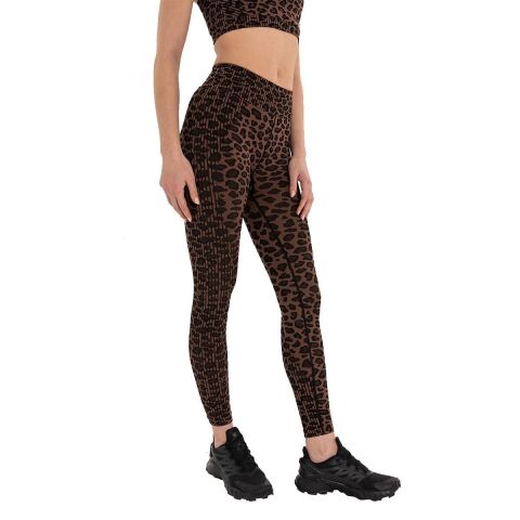 Inguz Leopar Desen Seamless Toparlayıcı Tayt