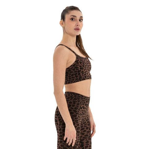 Inguz Leopar Desen Seamless Bra