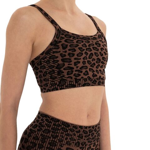 Inguz Leopar Desen Seamless Bra