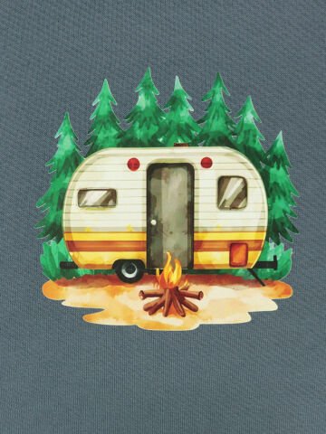 Mavi Çekme Karavan Sweatshirt