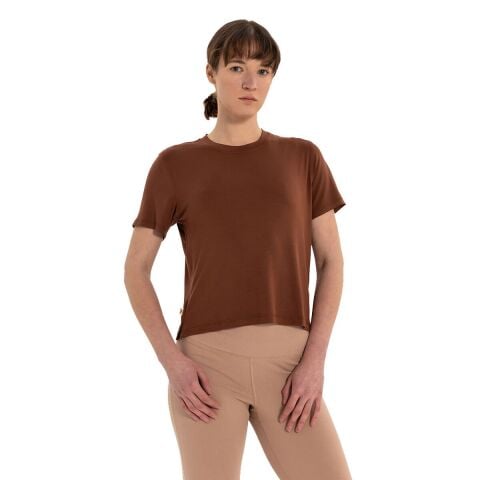 Inguz Modal Bisiklet Yaka Basic Yoga T-Shirt