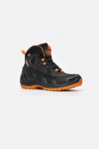 1153 V-CLUTCH PRO MID NUBUK ERKEK BOT SIYAH/TURUNCU