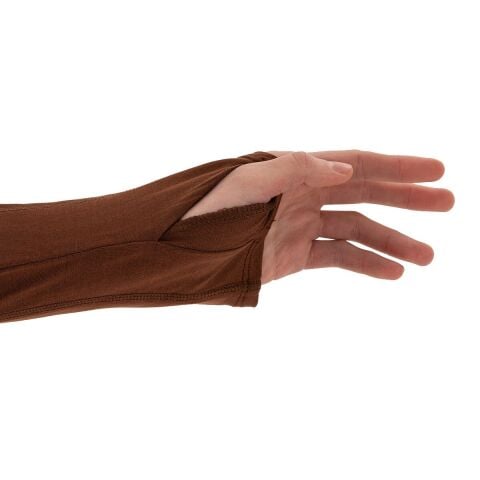 Inguz Sırtı Üçgen Detay Parmak Geçmeli Modal T-Shirt