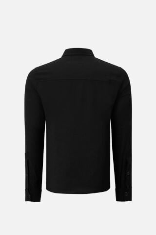 V-Clutch Erkek Keten Gömlek Siyah