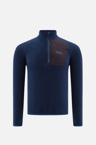 VANEDA REGULAR FIT YARIM FERMUAR UNISEX POLAR MAVİ