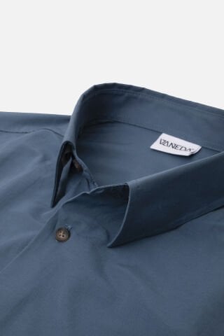 RELAXED FIT COTON ERKEK GOMLEK MAVI