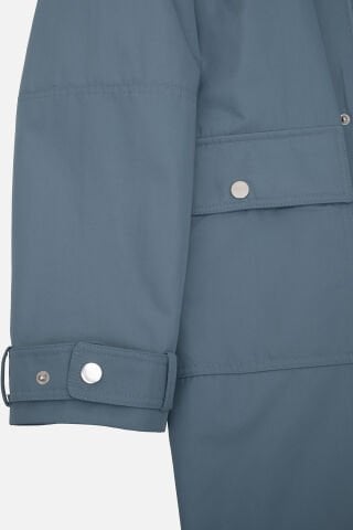 OVERSIZED SIRT DESEN BASKILI CEPLI PARDESU MAVI