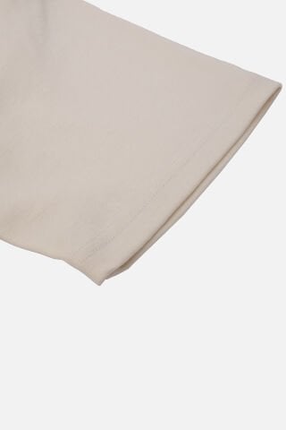 OVERSIZED FIT SIRT DESENLİ ERKEK TSHIRT EKRU