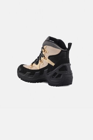 1154 V-CLUTCH PRO MID NUBUK KADIN BOT SIYAH/BEJ