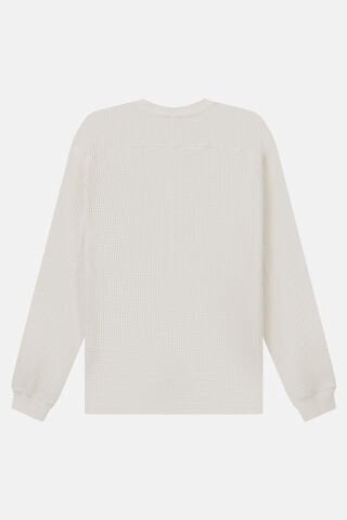 Urbanwild Uzun Kollu Waffle Tshirt Beyaz