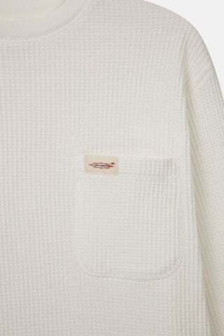 Urbanwild Uzun Kollu Waffle Tshirt Beyaz