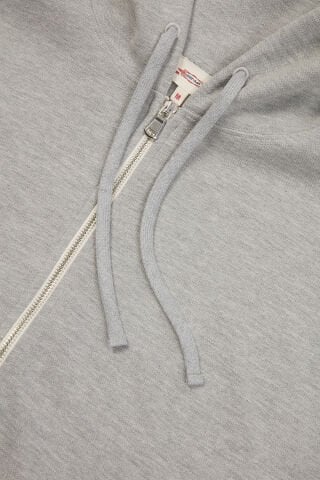 Urbanwild Hoodie Fermuarlı Gri Melanj