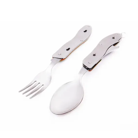 Orcamp Kamp Çatal Kaşık Bıçak Seti Kırmızı