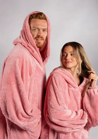 Welsoft Giyilebilir Tv Battaniyesi T-warmie Pembe