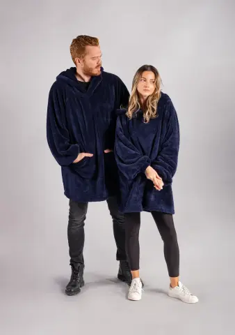 Welsoft Giyilebilir Tv Battaniyesi T-warmie Lacivert