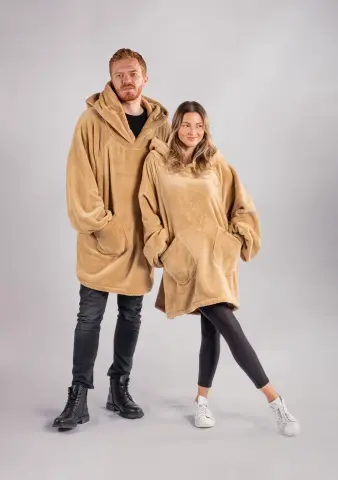 Welsoft Giyilebilir Tv Battaniyesi T-warmie Sütlü Kahve