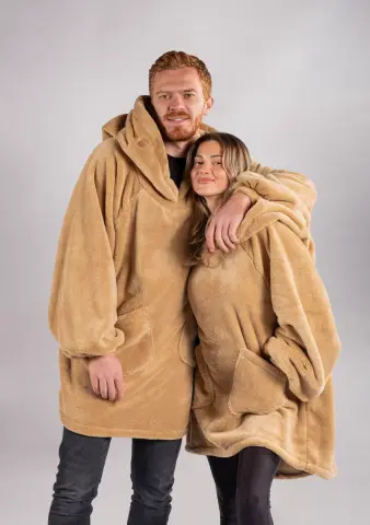 Welsoft Giyilebilir Tv Battaniyesi T-warmie Sütlü Kahve