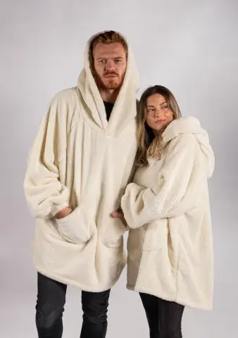 Welsoft Giyilebilir Tv Battaniyesi T-warmie Krem