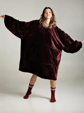 Giyilebilen Battaniye Warmie Bordo