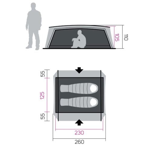Hannah Haven 2 3 Mevsim 2 Kişilik Kamp Çadırı