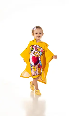 Çocuk Kapüşonlu Plaj Havlu - 2022 - Angel