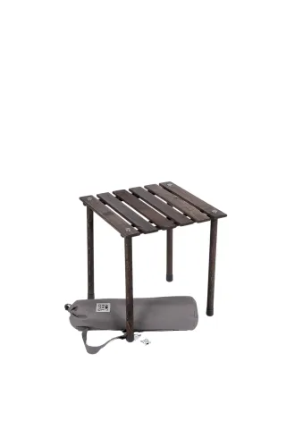 BAG THE JOY AHŞAP KATLANIR RULO KAMP MASASI / ANTRASİT (40*40*40)