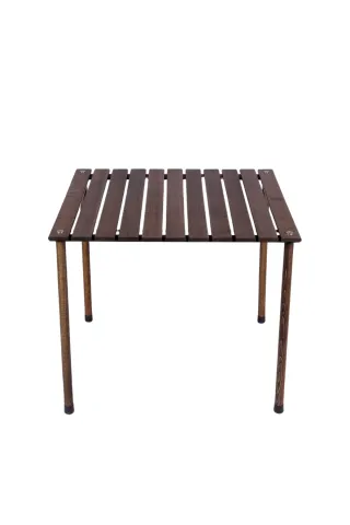 BAG THE JOY AHŞAP KATLANIR RULO KAMP MASASI / ANTRASİT (70*70*55)