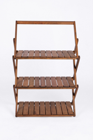 BAG THE JOY AHŞAP PORTATİF KATLANIR KAMP RAFI – KAHVERENGİ