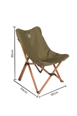 BAG THE JOY AHŞAP KATLANIR MASA SANDALYE SETİ – KAHVERENGİ – HAKİ – 60*60*55cm