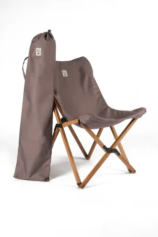 BAG THE JOY AHŞAP KATLANIR MASA SANDALYE SETİ – KAHVERENGİ – KOYU GRİ -60*60*55