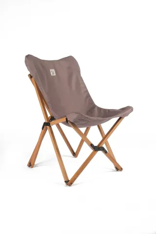 BAG THE JOY AHŞAP KATLANIR MASA SANDALYE SETİ – KAHVERENGİ – KOYU GRİ -60*60*55