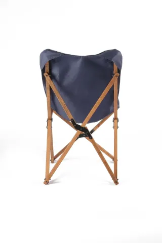 BAG THE JOY AHŞAP KATLANIR MASA SANDALYE SETİ – KAHVERENGİ – LACİVERT – 70*70*55