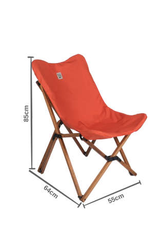 BAG THE JOY AHŞAP KATLANIR MASA SANDALYE SETİ – KAHVERENGİ – KİREMİT – 70*70*55cm