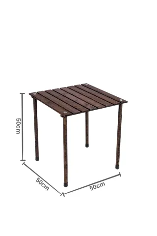 BAG THE JOY AHŞAP KATLANIR MASA SANDALYE SETİ – ANTRASİT – TURUNCU – 50*50*50cm