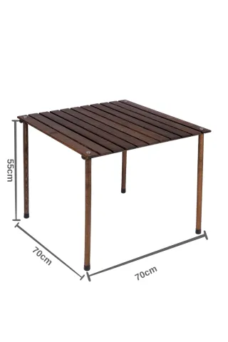 BAG THE JOY AHŞAP KATLANIR MASA SANDALYE SETİ – ANTRASİT – HAKİ – 70*70*55cm