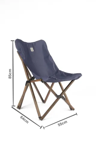 BAG THE JOY AHŞAP KATLANIR MASA SANDALYE SETİ – ANTRASİT- LACİVERT -60*60*55